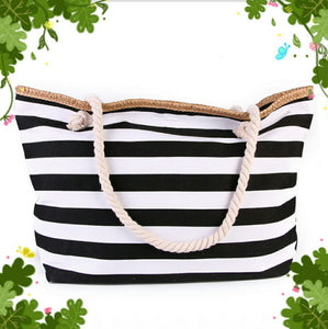 Striped Mori Women's Shopping Bag Beach Bag