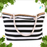 Striped Mori Women's Shopping Bag Beach Bag