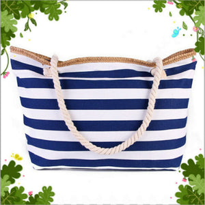 Striped Mori Women's Shopping Bag Beach Bag