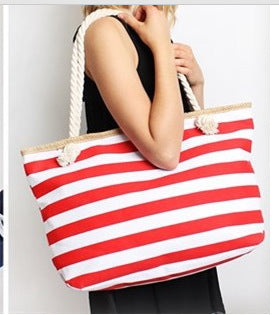 Striped Mori Women's Shopping Bag Beach Bag