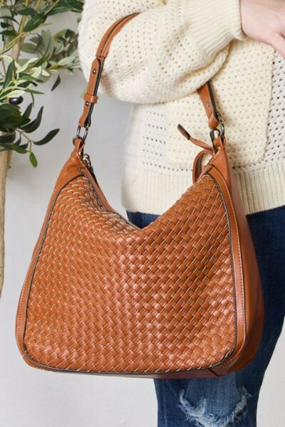 Elegant Weaved Vegan Leather Handbag