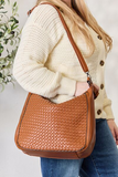 Elegant Weaved Vegan Leather Handbag