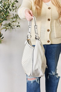 Elegant Weaved Vegan Leather Handbag