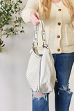 Elegant Weaved Vegan Leather Handbag