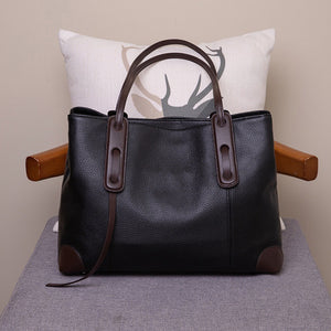 Women's One-shoulder Large Capacity High-grade Sense Leather Handbag