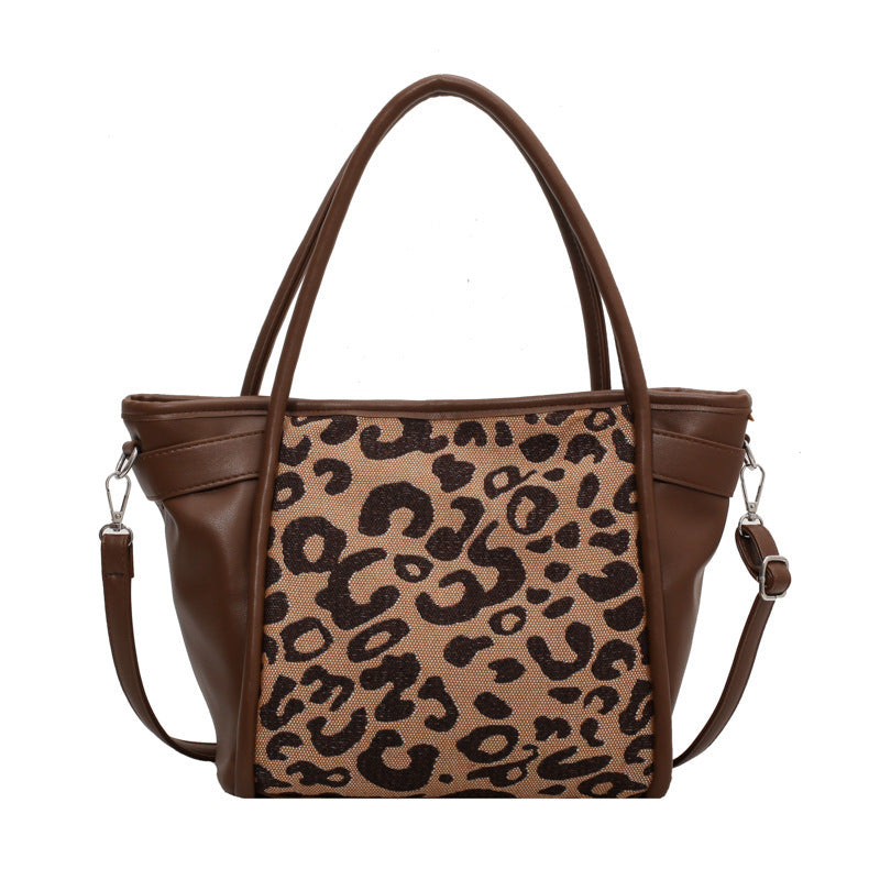 Leopard Fabric One-shoulder Women's Bag