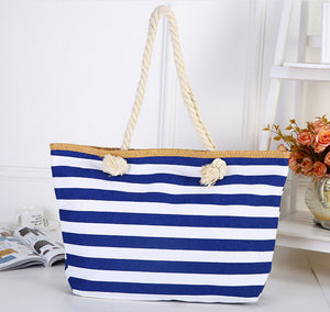 Striped Mori Women's Shopping Bag Beach Bag