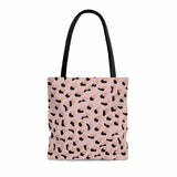 Pink Leopard Print Shopper Tote Bag Medium