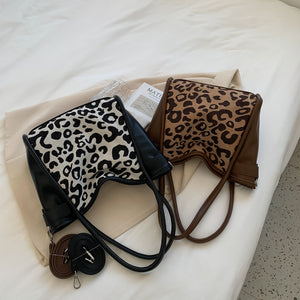 Leopard Fabric One-shoulder Women's Bag